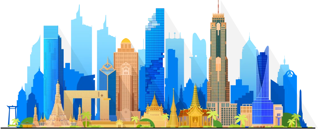 Thailand city vector picture